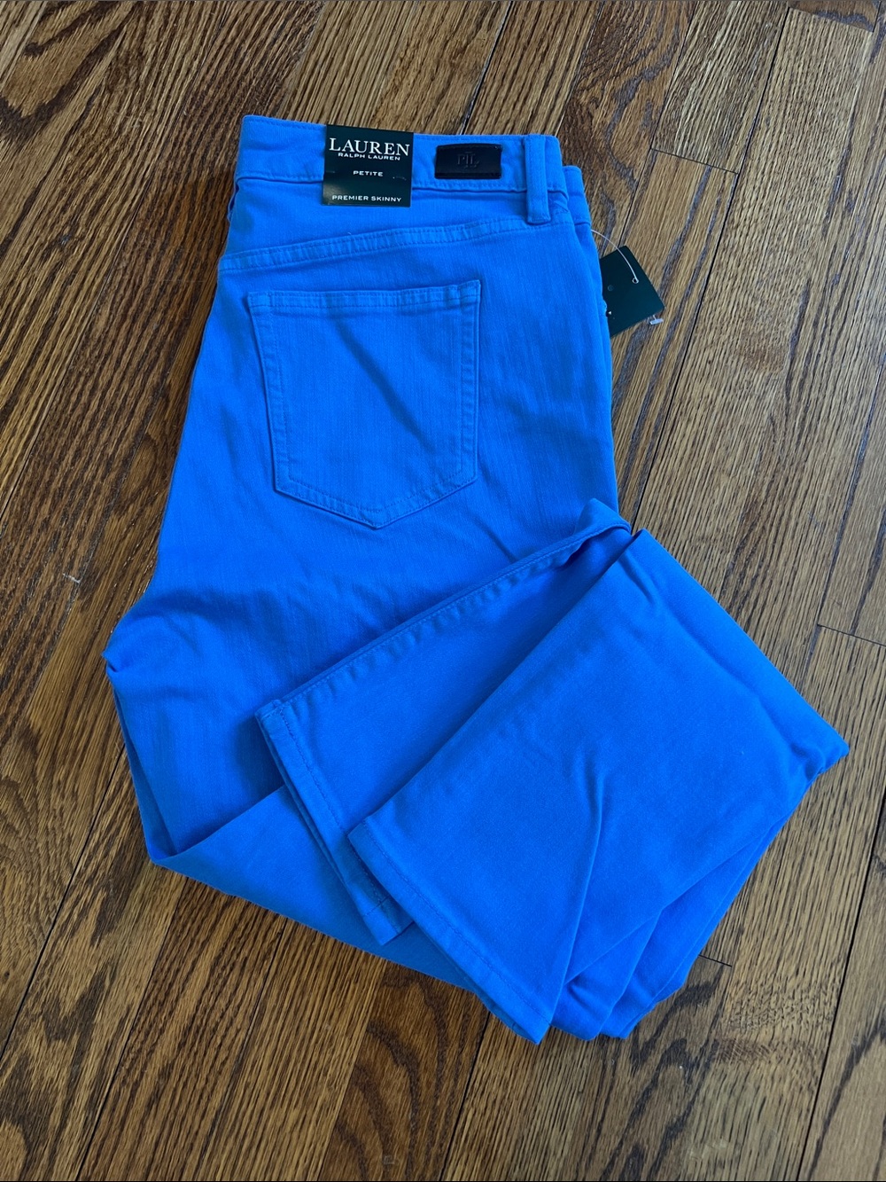Ralph Lauren Womens Safflower Blue Skinny Jeans, P10, NWT